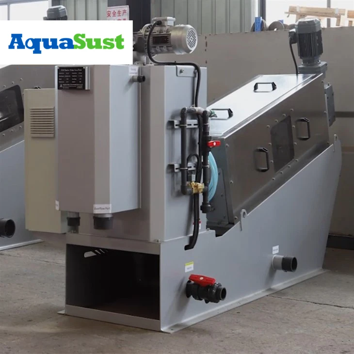 sludge dewatering screw press